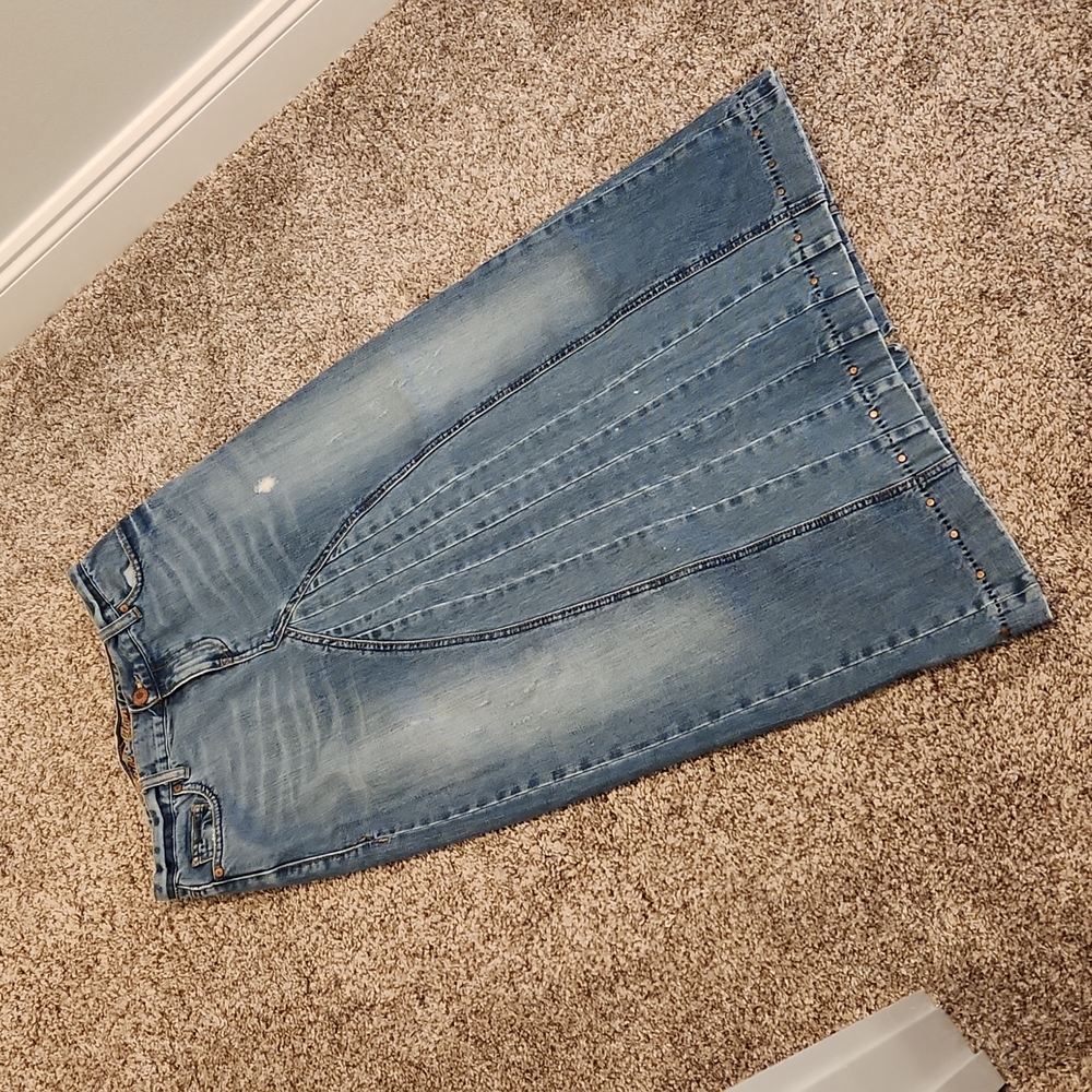 Old Navy Blue Denim Maxi Skirt